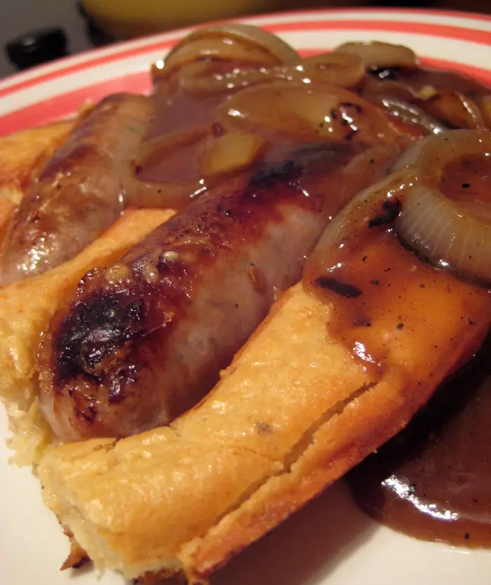 Toad-in-the-hole with Onion Gravy