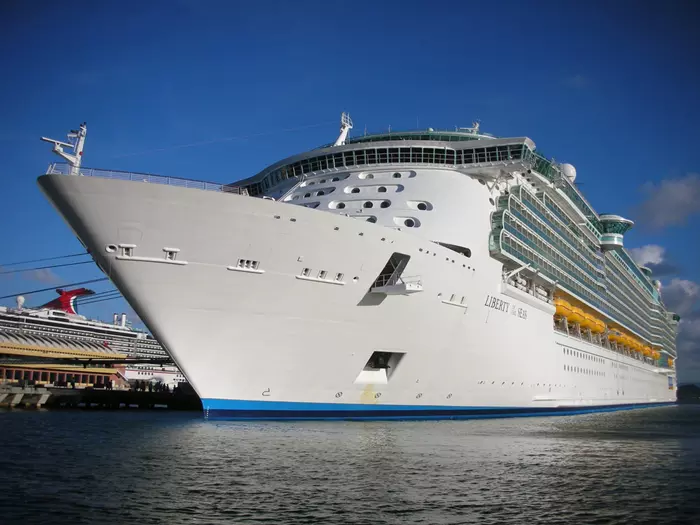 Cruise ship Liberty of the Seas docking in San Juan